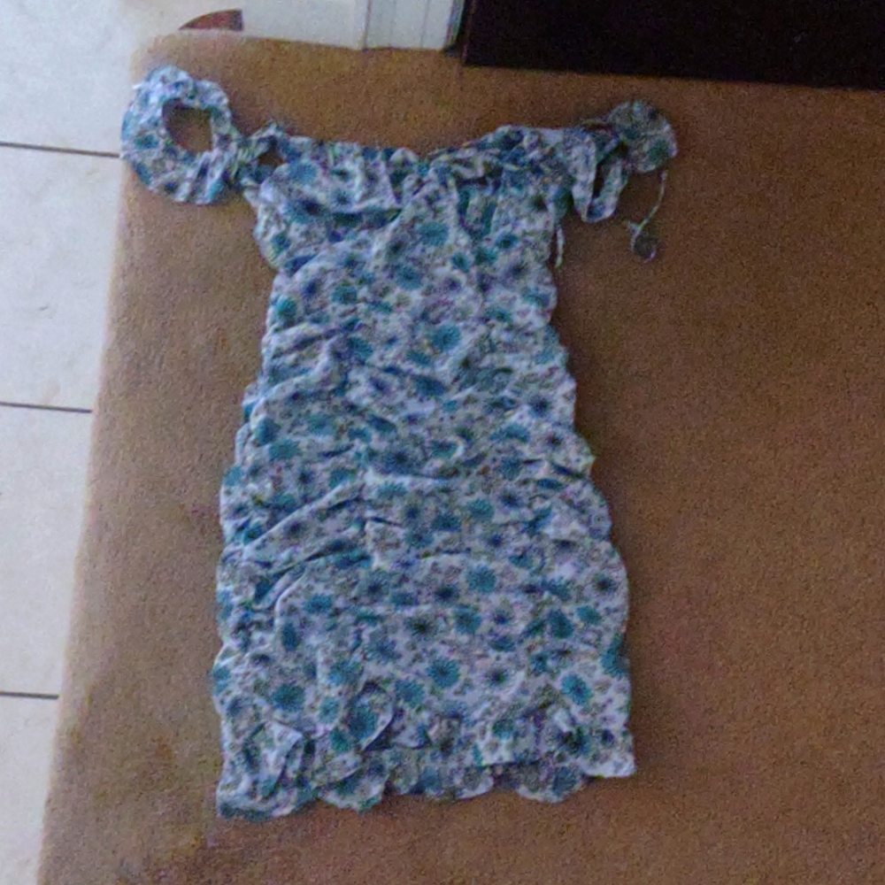 Speechless bodycon dress, size small, blue floral